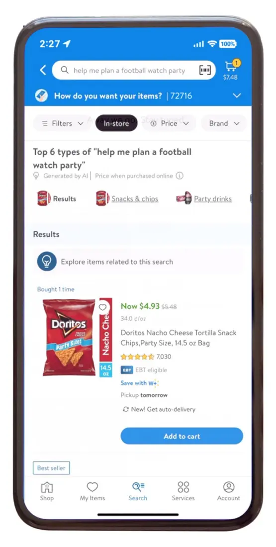 Walmart Application AI-powered shopping